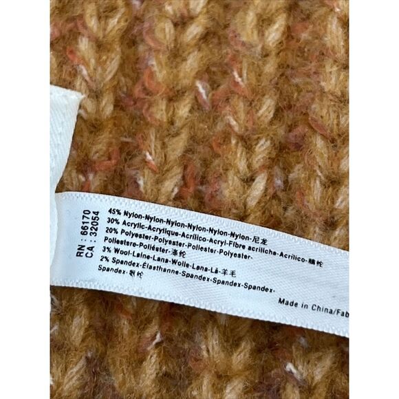 NEW Anthropologie Chinky Knit Scarf Multicolor Golden Oversized Fringe 12"X86" - Picture 6 of 9